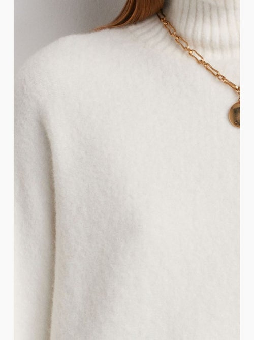 Pull oversize à col roulé côtelé dilvin - Kiabi