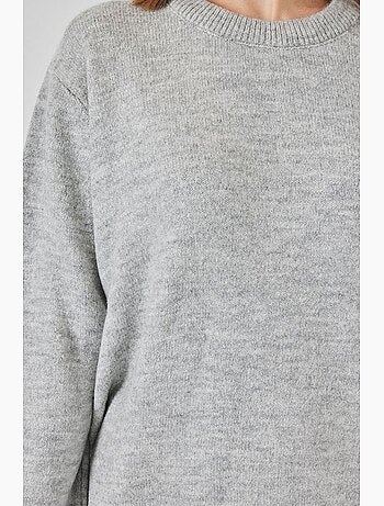 Pull oversize à motif argyle et col rond bdart