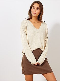 Pull oversize col V - Kiabi