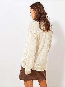 Pull oversize col V - Kiabi