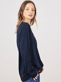 Pull oversize col V - Kiabi