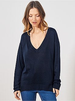 Pull oversize col V - Kiabi
