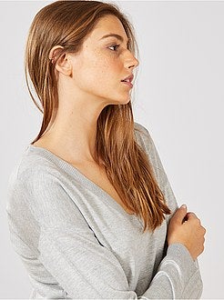 Pull oversize col V - Kiabi