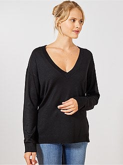 Pull oversize col V - Kiabi