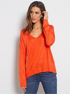 Pull oversize col V - Kiabi