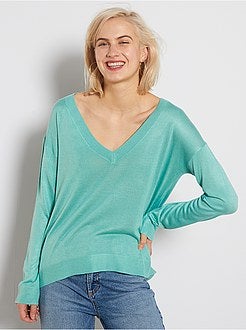 Pull oversize col V - Kiabi