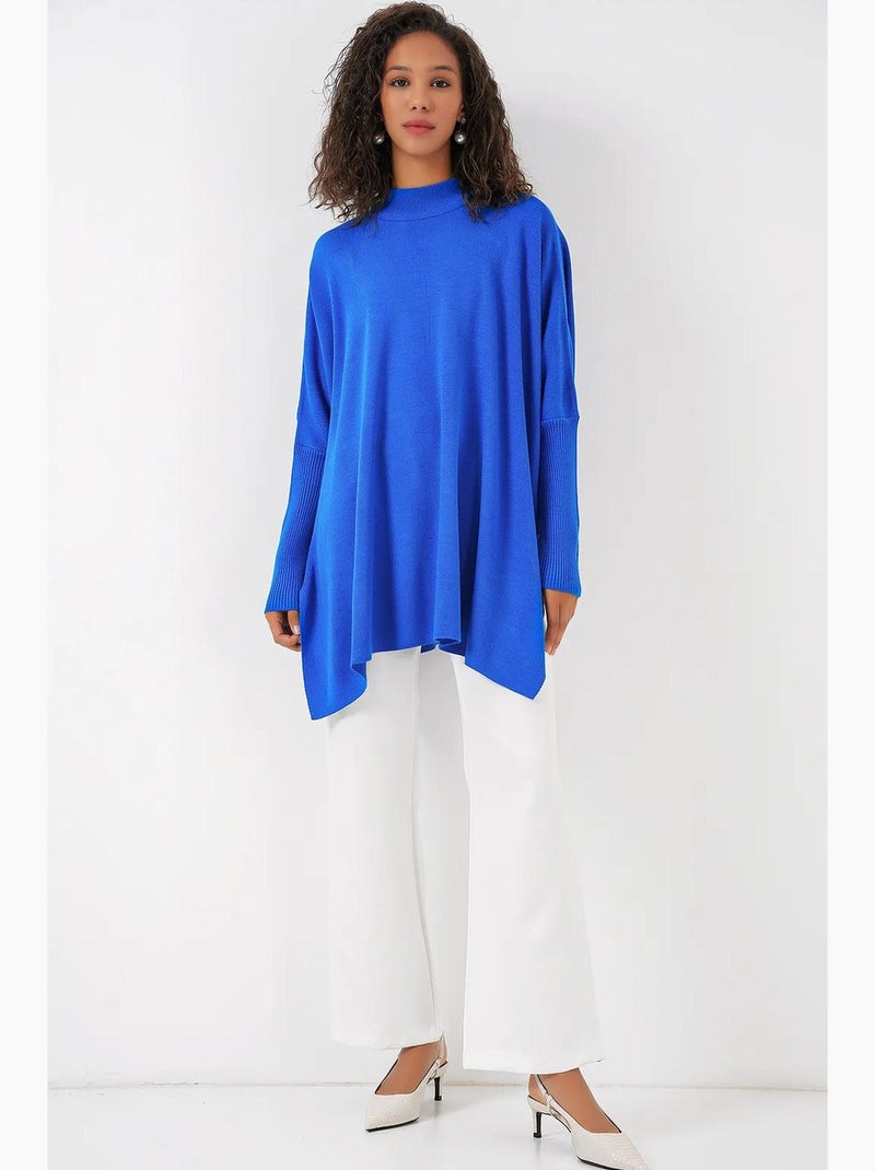 Pull oversize en acrylique à col rond bdart Bleu roi - Kiabi