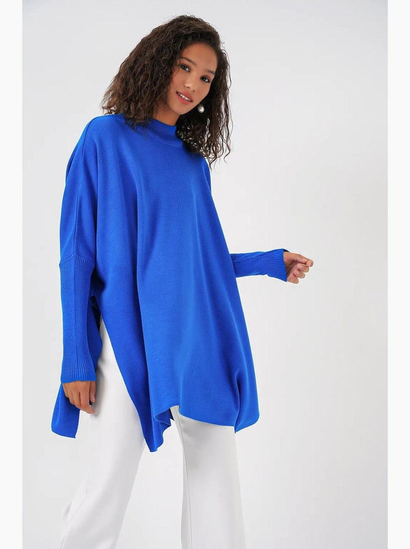 Pull oversize en acrylique à col rond bdart Bleu roi - Kiabi