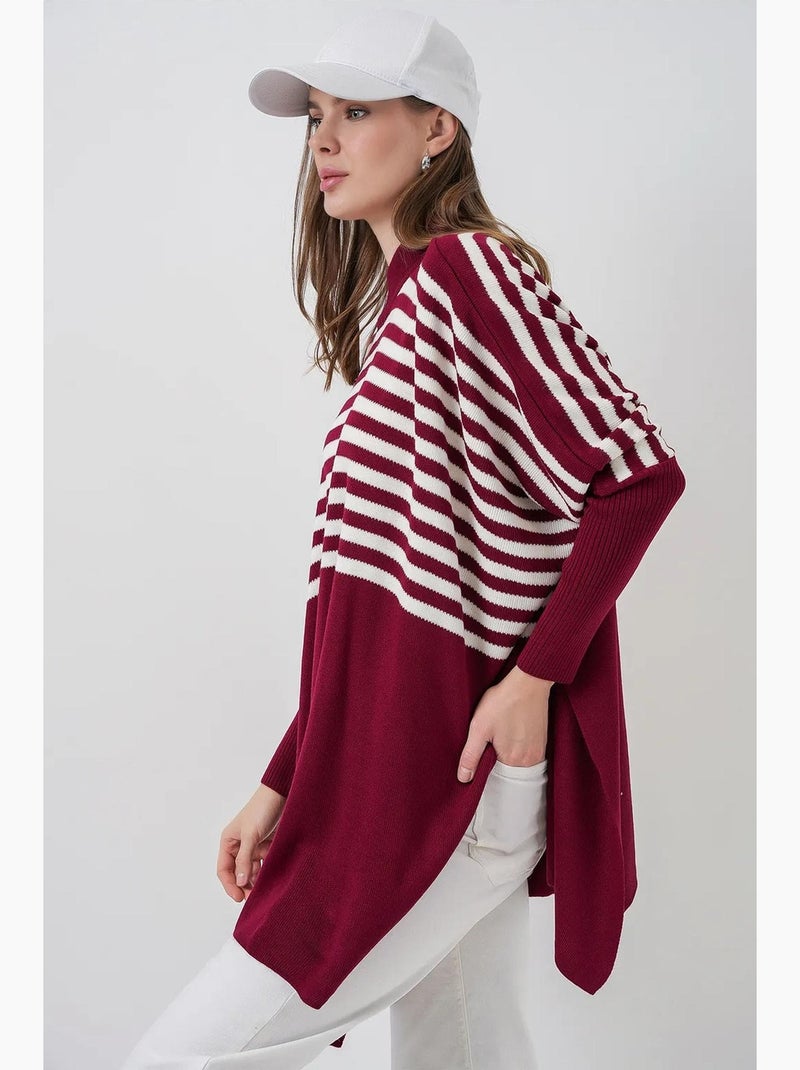 Pull oversize en acrylique à col rond bdart Bordeaux - Kiabi