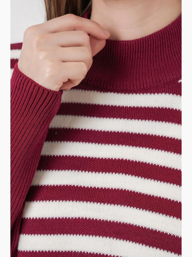 Pull oversize en acrylique à col rond bdart Bordeaux - Kiabi