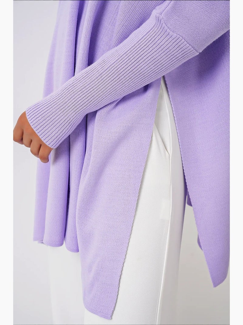 Pull oversize en acrylique à col rond bdart Lavande - Kiabi