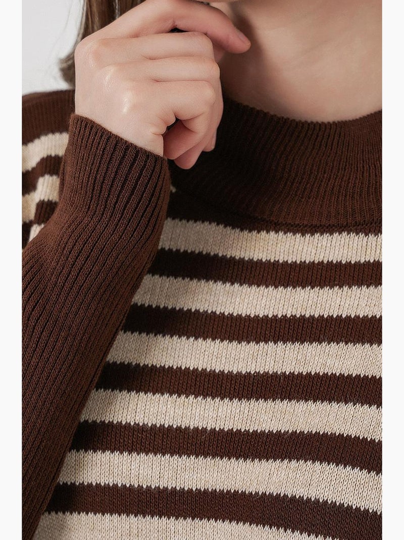 Pull oversize en acrylique à col rond bdart Marron - Kiabi