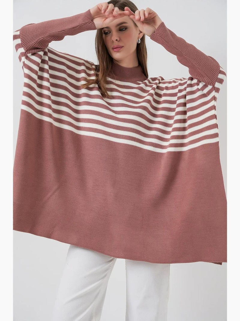 Pull oversize en acrylique à col rond bdart Vieux rose - Kiabi