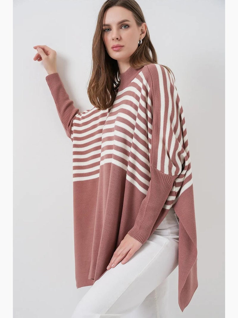 Pull oversize en acrylique à col rond bdart Vieux rose - Kiabi