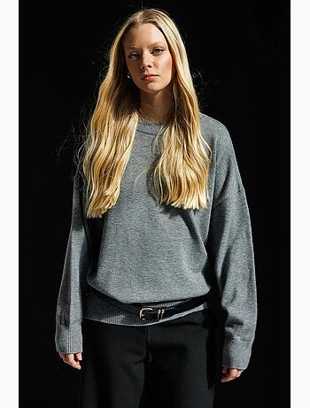 Pull oversize en maille côtelée mixray