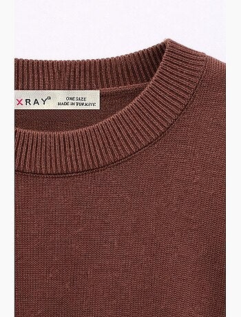 Pull oversize en maille côtelée mixray