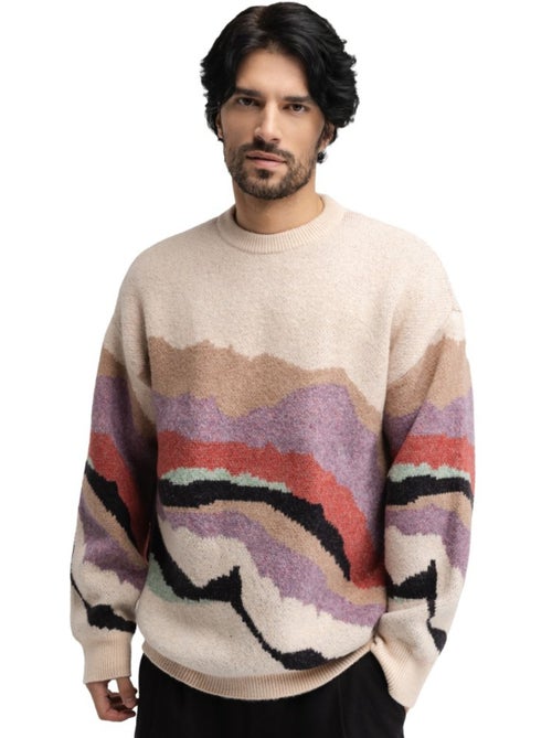Pull oversize en maille homme homme burano transformation - Kiabi