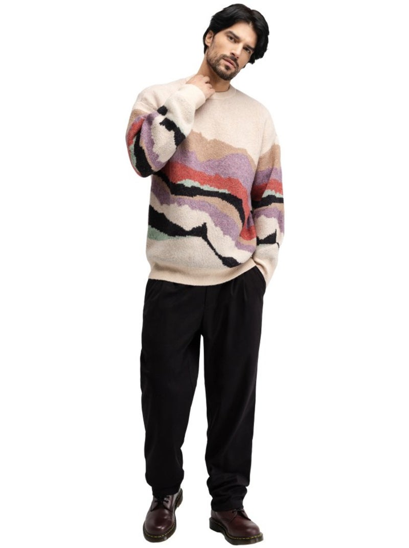 Pull oversize en maille homme homme burano transformation Multicolore - Kiabi