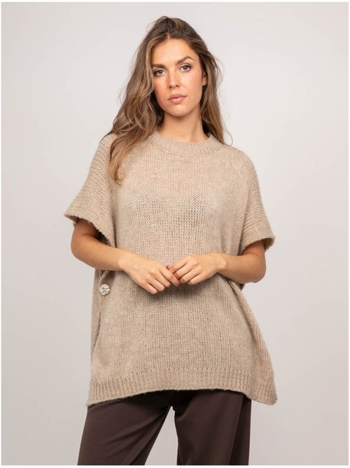 Pull oversize manches courtes grosse maille kireve - Kiabi Pull oversize manches courtes grosse maille kireve - Kiabi