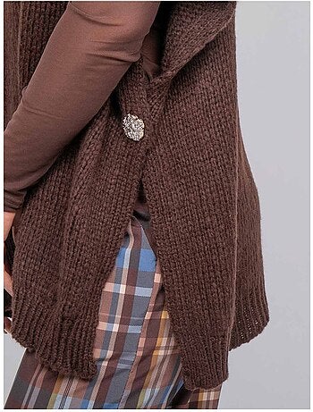 Pull oversize manches courtes grosse maille kireve