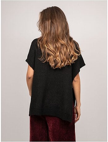 Pull oversize manches courtes grosse maille kireve