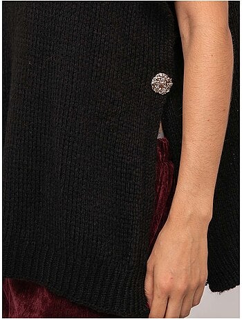 Pull oversize manches courtes grosse maille kireve