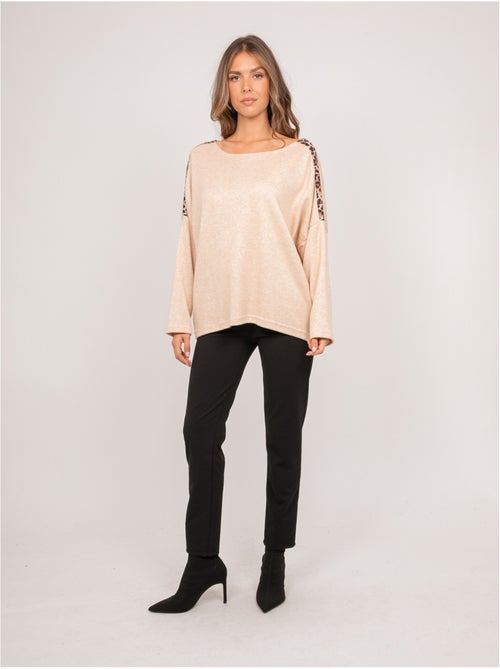 Pull oversize motif léopard kenora - Kiabi