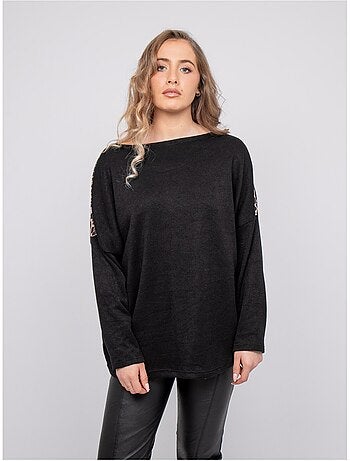 Pull oversize motif léopard kenora