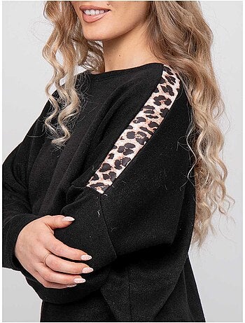 Pull oversize motif léopard kenora