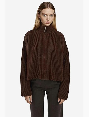 Pull oversize zippé à col haut hiccup