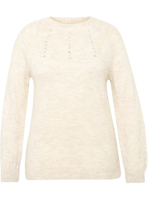 Pull palme avec strass PAPRIKA - Kiabi