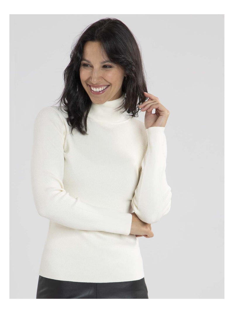 Pull PALOMA Ecru Pull roulé Ecru - Kiabi