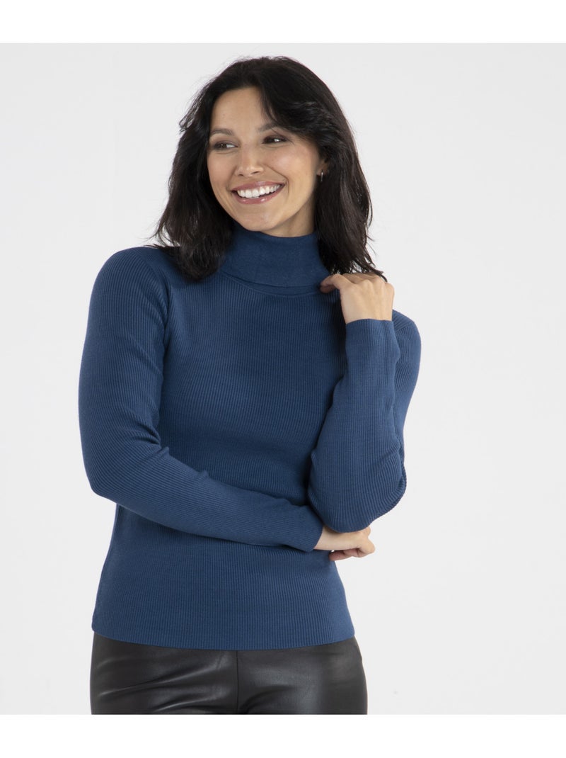 Pull Paloma  | Gerard Pasquier Avec Col Roulé | Gerard Pasquier Bleu canard - Kiabi