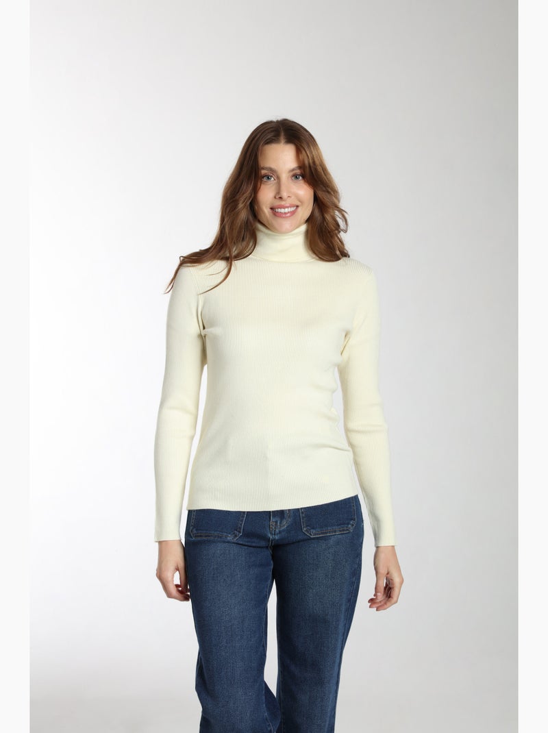 Pull Paloma  | Gerard Pasquier Avec Col Roulé | Gerard Pasquier Ecru - Kiabi