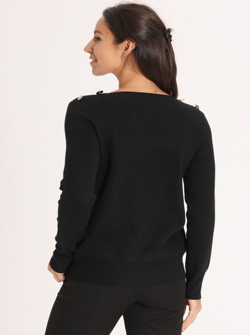 Pull Pelin Black | Gerard Pasquier Avec Col Bateau | Gerard Pasquier - Kiabi
