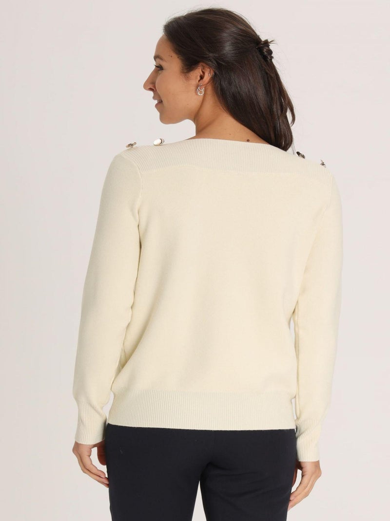 Pull Pelin  | Gerard Pasquier Avec Col Bateau | Gerard Pasquier Ecru - Kiabi