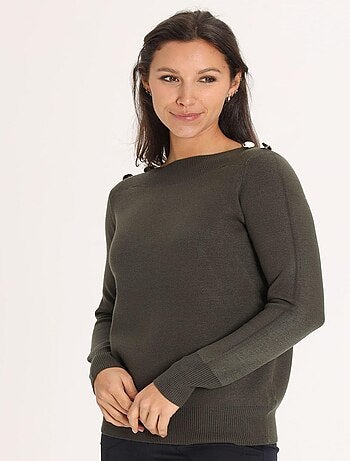 Pull PELIN Kaki Pull bateau