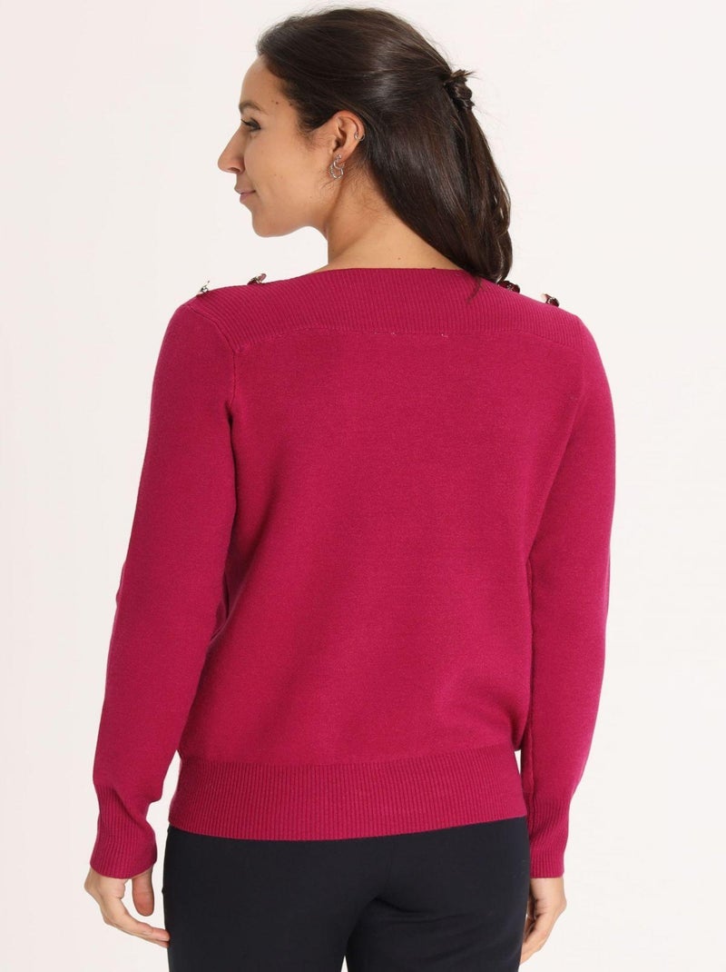 Pull PELIN Mauve Pull bateau Mauve - Kiabi