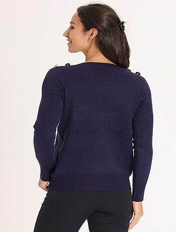 Pull Pelin Navy | Gerard Pasquier Avec Col Bateau | Gerard Pasquier