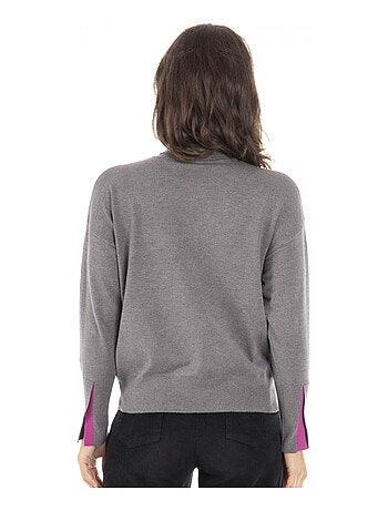 Pull PEMA Gris Pull col roulé