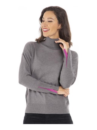 Pull PEMA Gris Pull col roulé