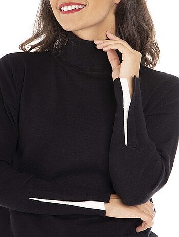 Pull PEMA Gris Pull col roulé