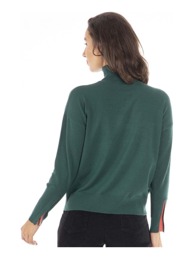 Pull PEMA Vert Pull col roulé Vert - Kiabi