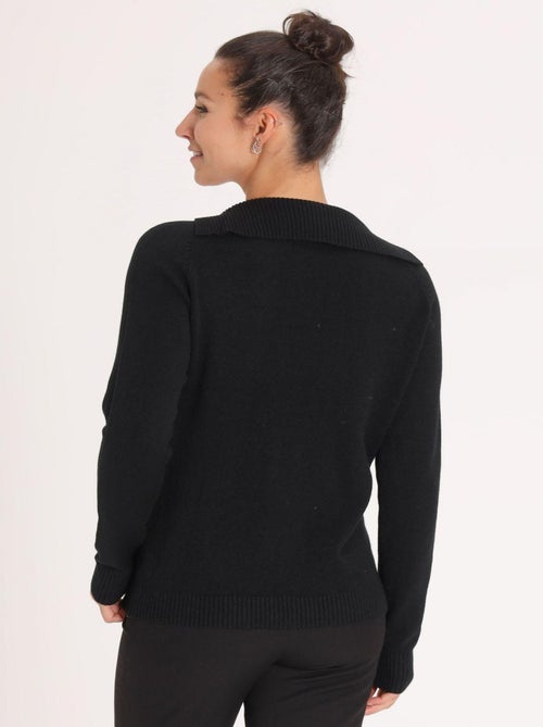 Pull Petal Black | Gerard Pasquier Avec Col Fantaisie | Gerard Pasquier - Kiabi