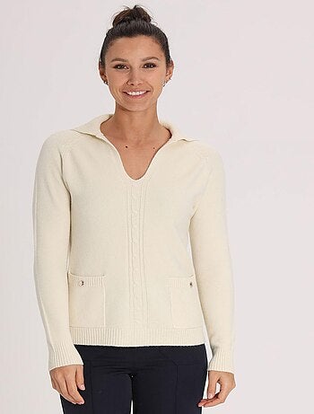 Pull PETAL Ecru Pull fantaisie