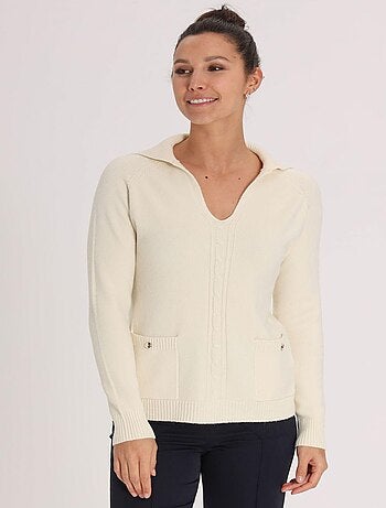 Pull PETAL Ecru Pull fantaisie