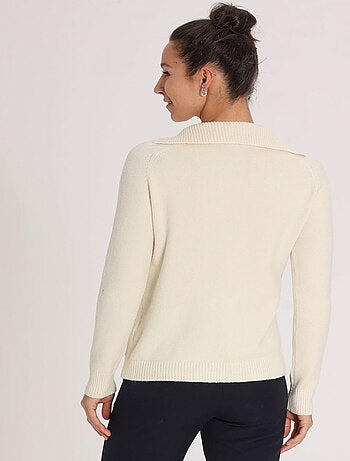Pull PETAL Ecru Pull fantaisie