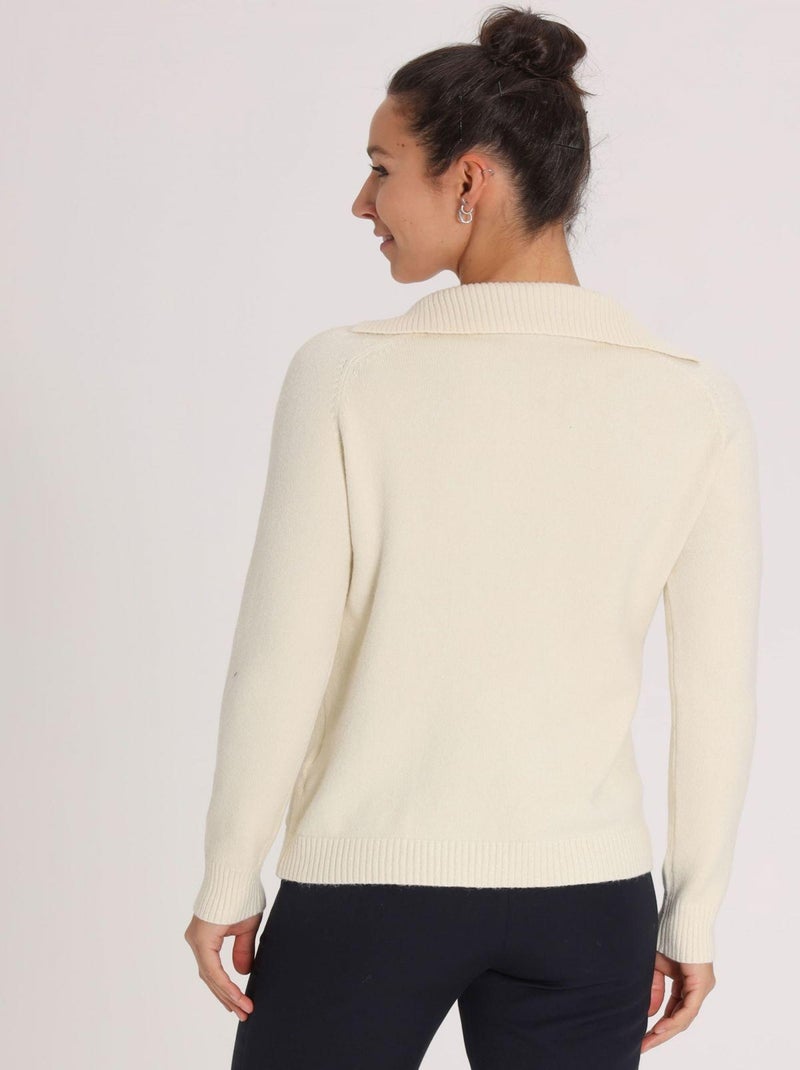 Pull Petal  | Gerard Pasquier Avec Col Fantaisie | Gerard Pasquier Ecru - Kiabi