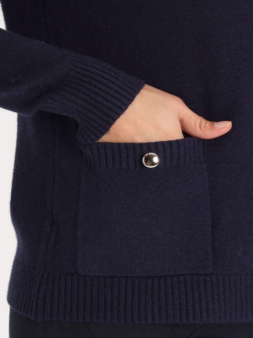 Pull Petal Navy | Gerard Pasquier Avec Col Fantaisie | Gerard Pasquier - Kiabi