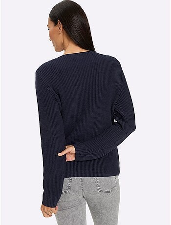 Pull pierres brillantes fantaisie devant - taille standard - helline